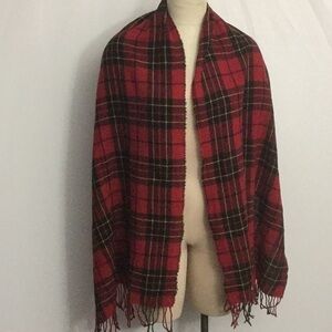 Polo Ralph Lauren Italian Tartan Unisex Scarf Red